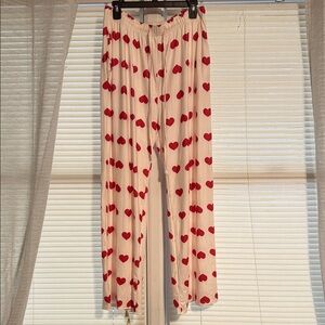 Heart Patterned Pajama Pants unisex size XL